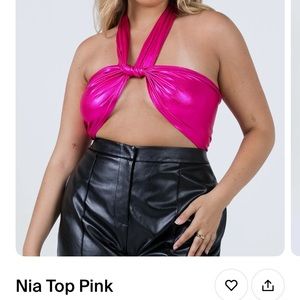 Princess Polly Pink Sleeveless Crop Top with Tie Front